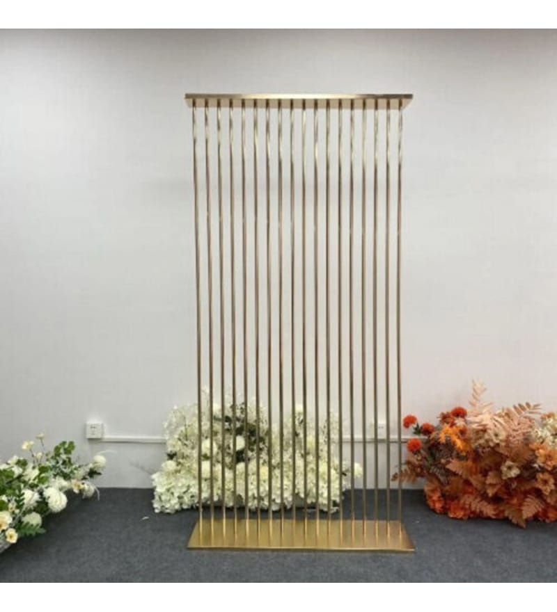New Gilded Arc Wrought Iron Wedding Props – Arched Screen Ornaments for Elegant Stage Background Decoration